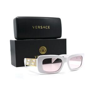 NEW VERSACE VE4444U 314/5 WHITE PINK AUTHENTIC SUNGLASSES